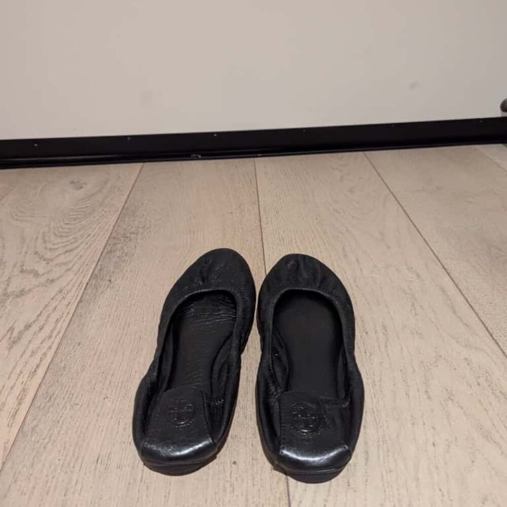 Tory Burch Black leather Ballet flats 5.5